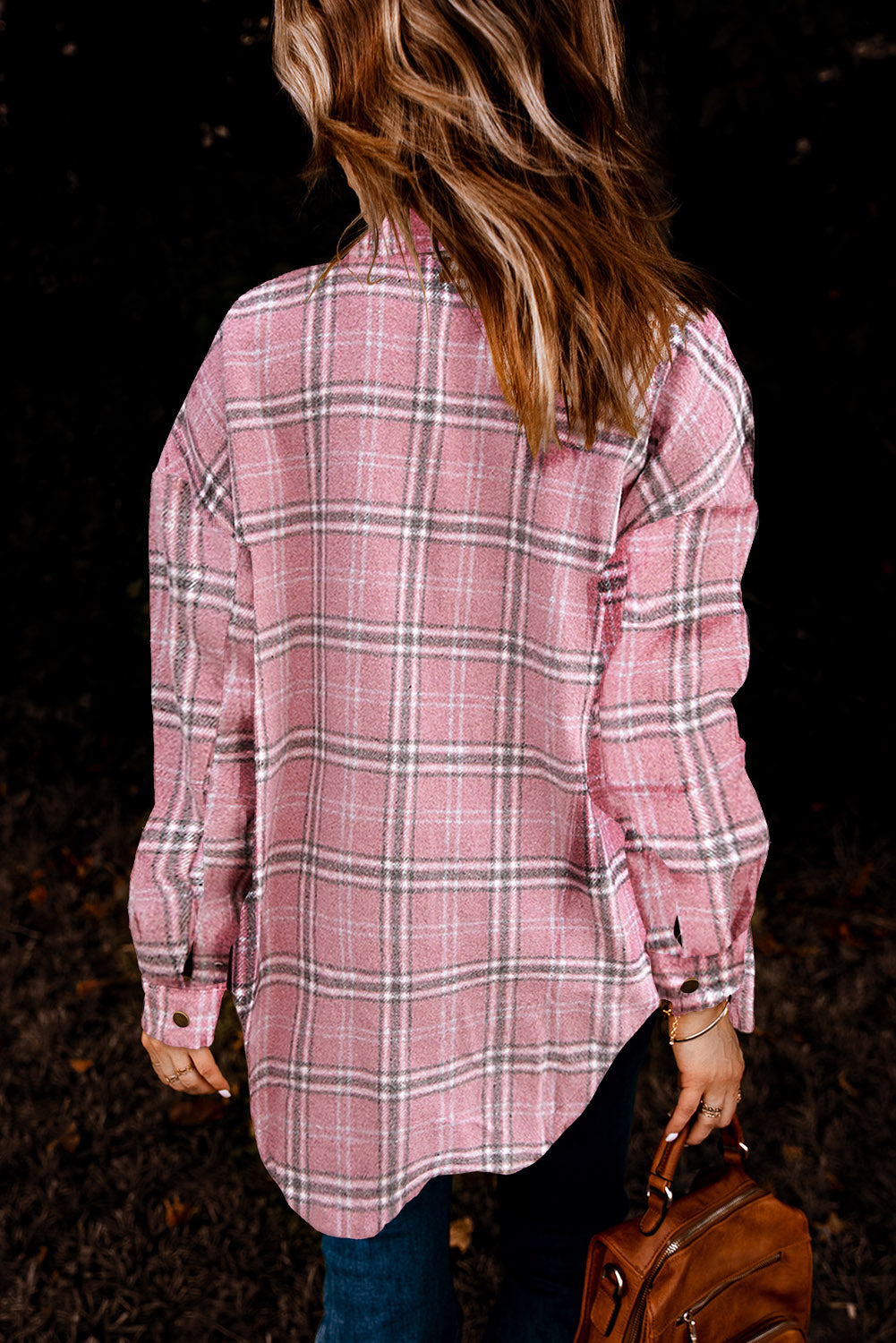 Plaid Buttoned Shirt Coat