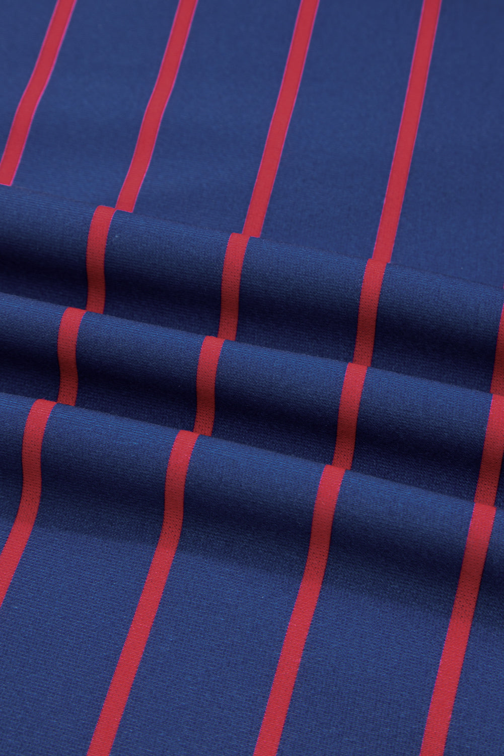 Stripe Overlap Drop Shoulder Pullover Sweatshirt