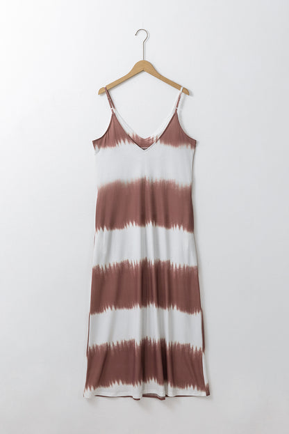 Stripe Tie Dye Maxi Dress