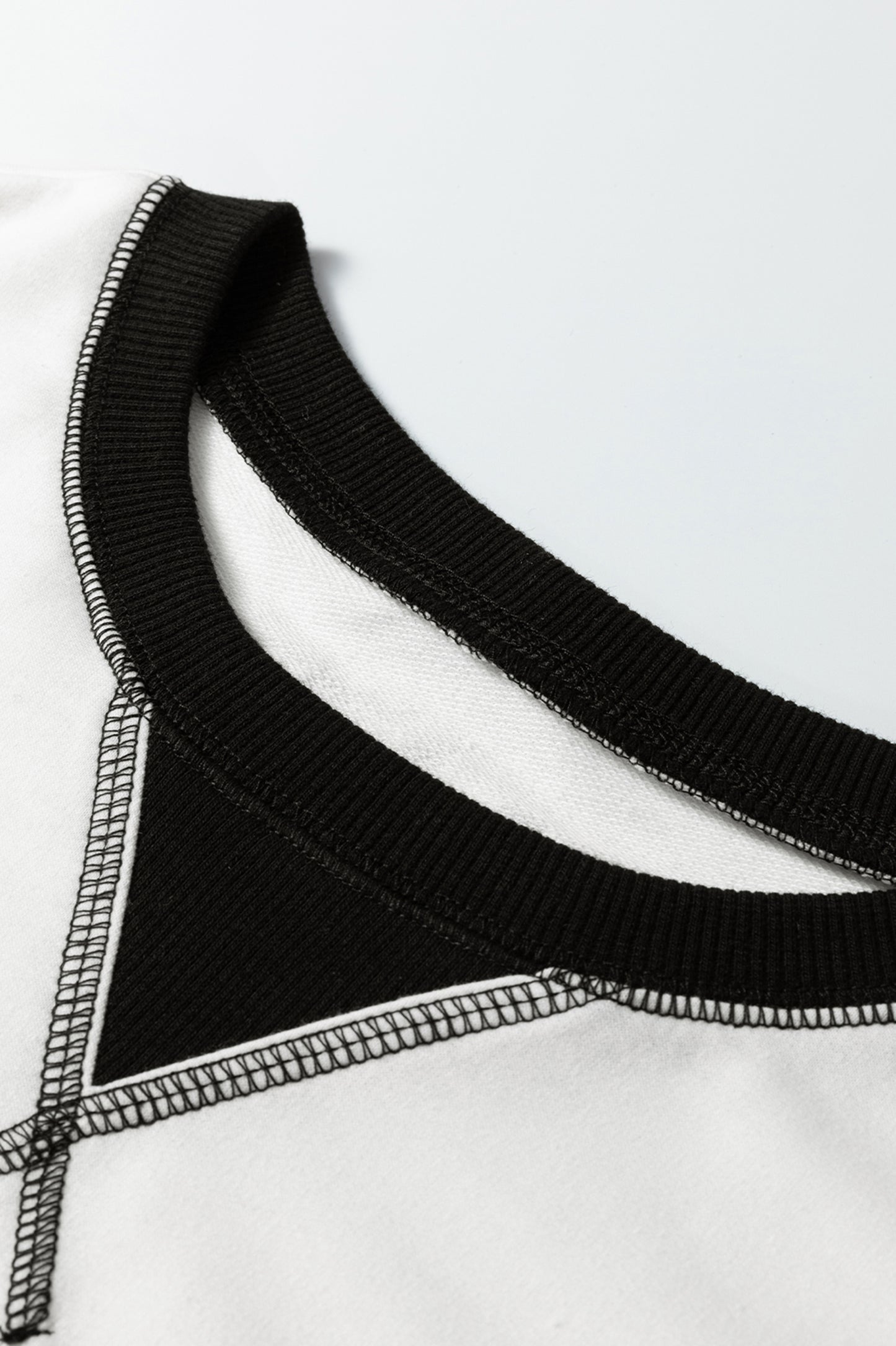 Stripe Patchwork Long Sleeve Knit Top