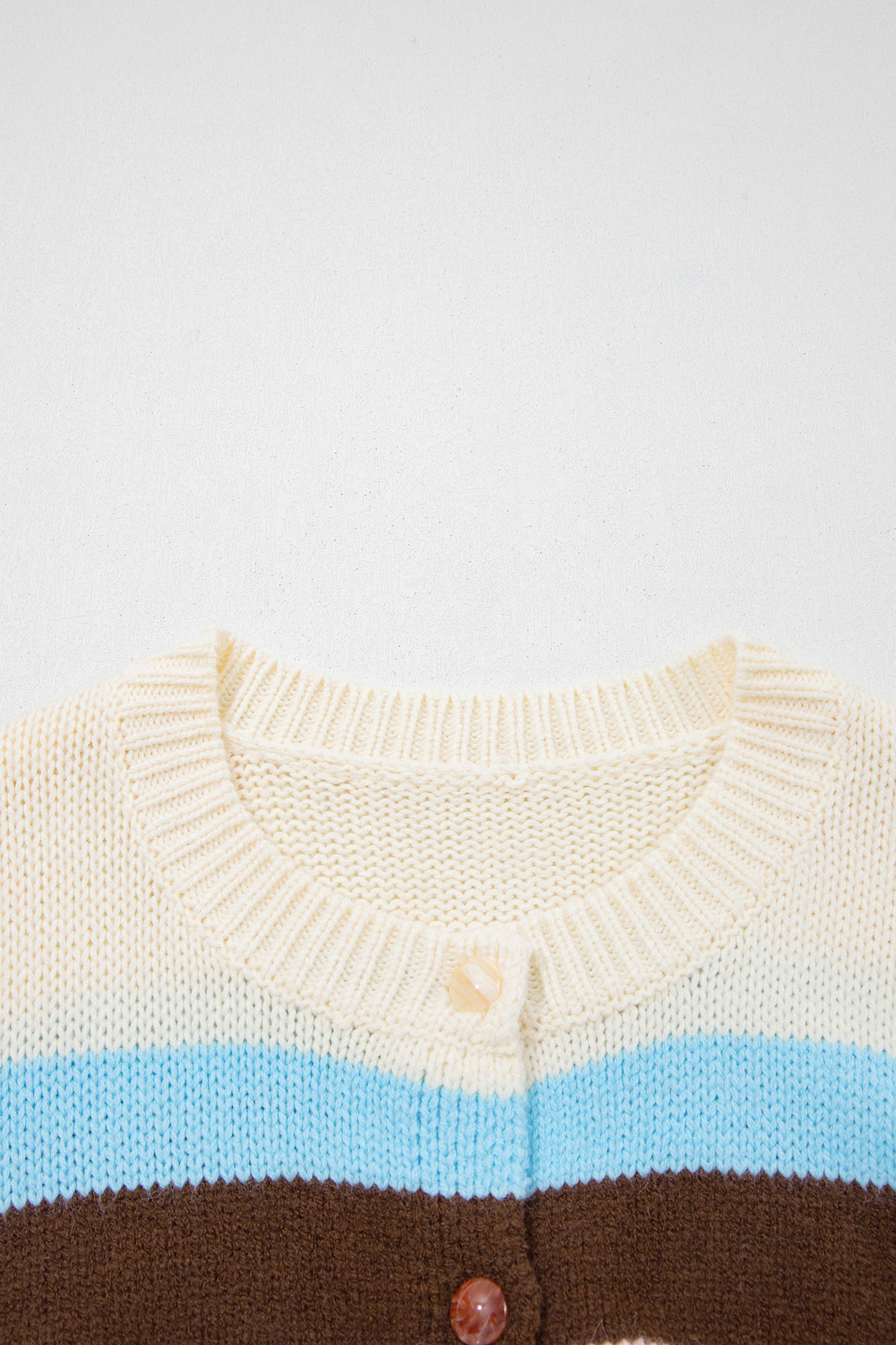 Stripe Colorblock Long Sleeve Drop Shoulder Cardigan