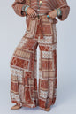 Boho Aztec Tiered Palazzo Pants