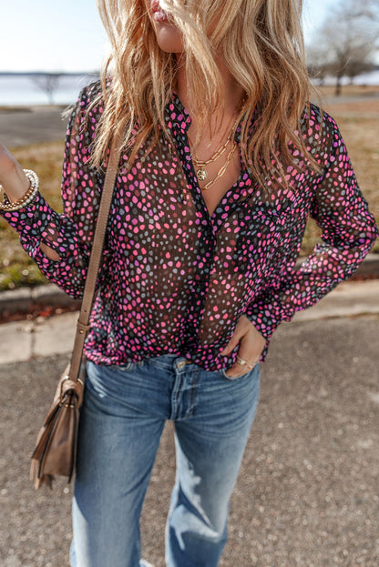 Polka Dot Long Sleeve Shirt