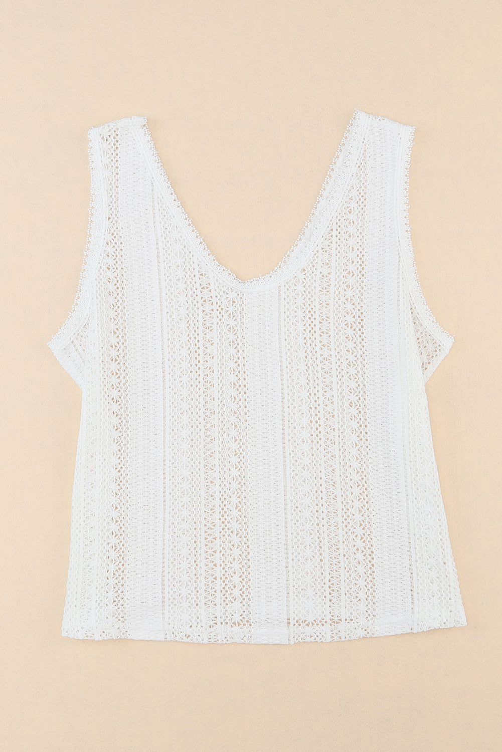 Patterned Crochet Lace Tank