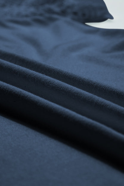 Lace Patchwork Raglan Sleeve Seam Detail Tee