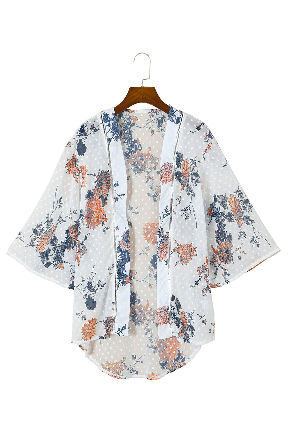 Boho Swiss Dot Open Front Kimono