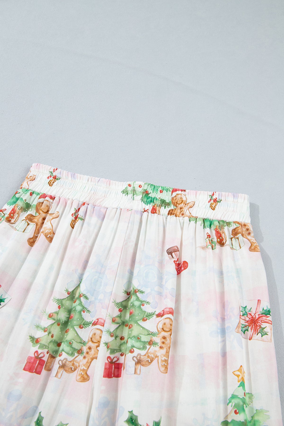 Christmas Plaid Gingerbread Top & Pants Pajama Set