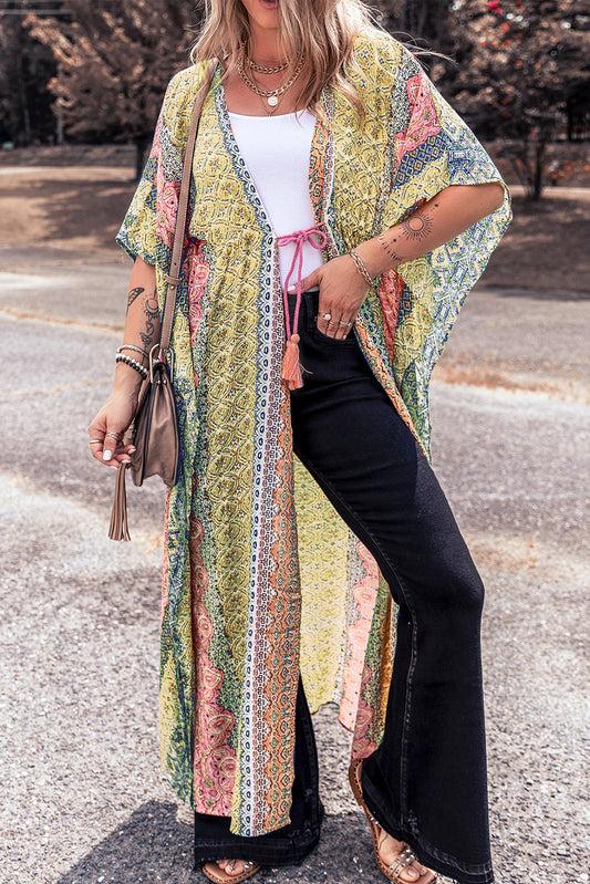 Boho Tassel Tie Duster Kimono