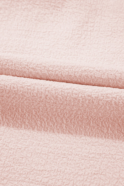 Textured Flutter Sleeve Square Neck Bow Back Dress