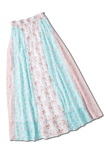 Floral Patchwork Maxi Skirt