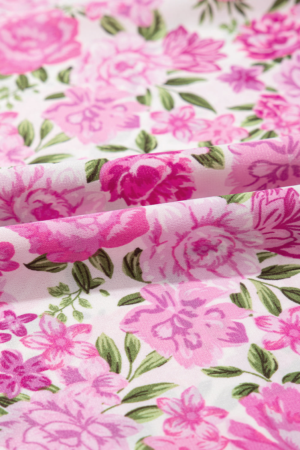 Dainty Floral Smocked Puff Sleeve Flowy Maxi Dress