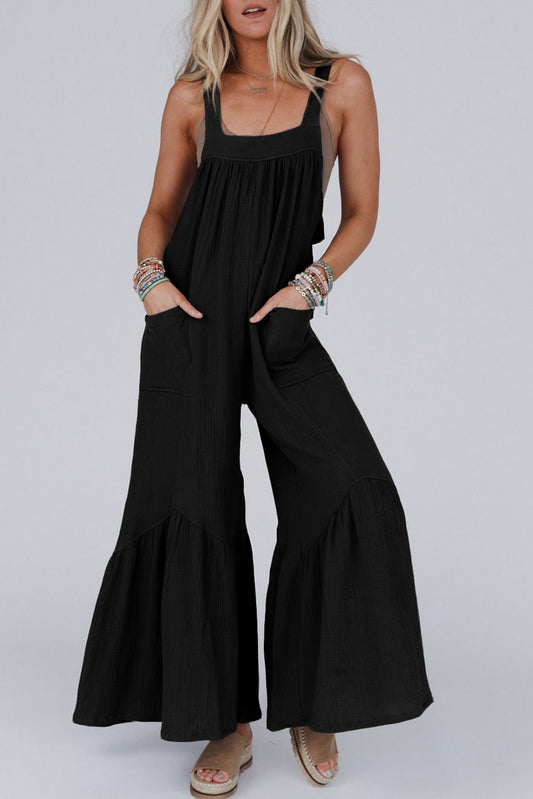 Ruffle Wide Leg Jumpsuit