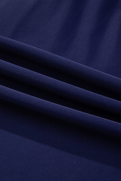 Contrast Trim Ruffle High Waist Swim Dress