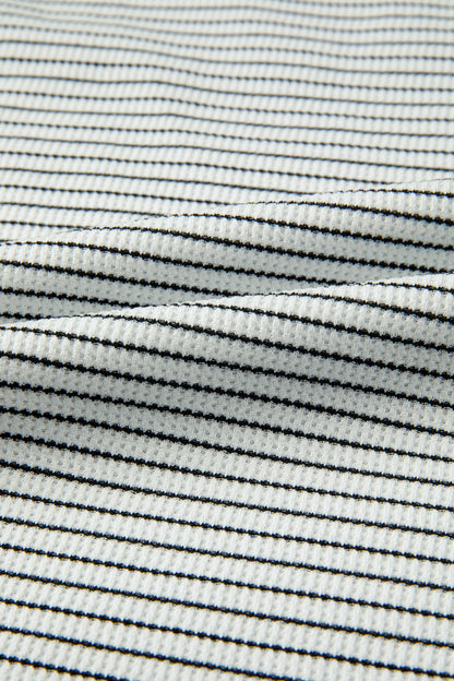 Stripe Ruffle Contrast Trim Tank Top