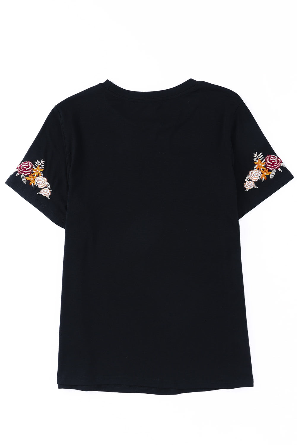 Floral Embroidered Short Sleeve T-Shirt