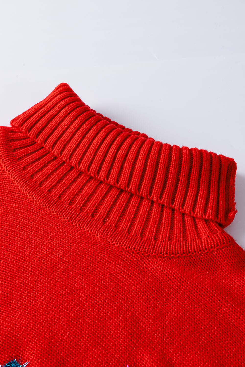 Christmas Holly Jolly Tinsel Turtleneck Sweater