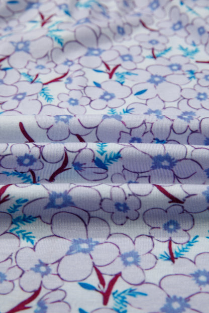 Colorblock Plaid Patchwork Bubble Sleeve Blouse