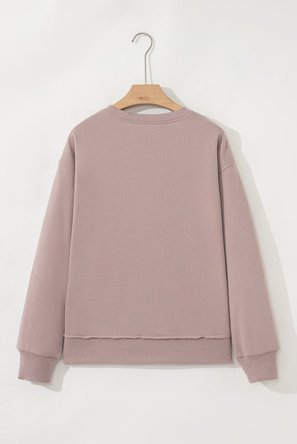 GOBBLE Thanksgiving Raw Hem Sweatshirt