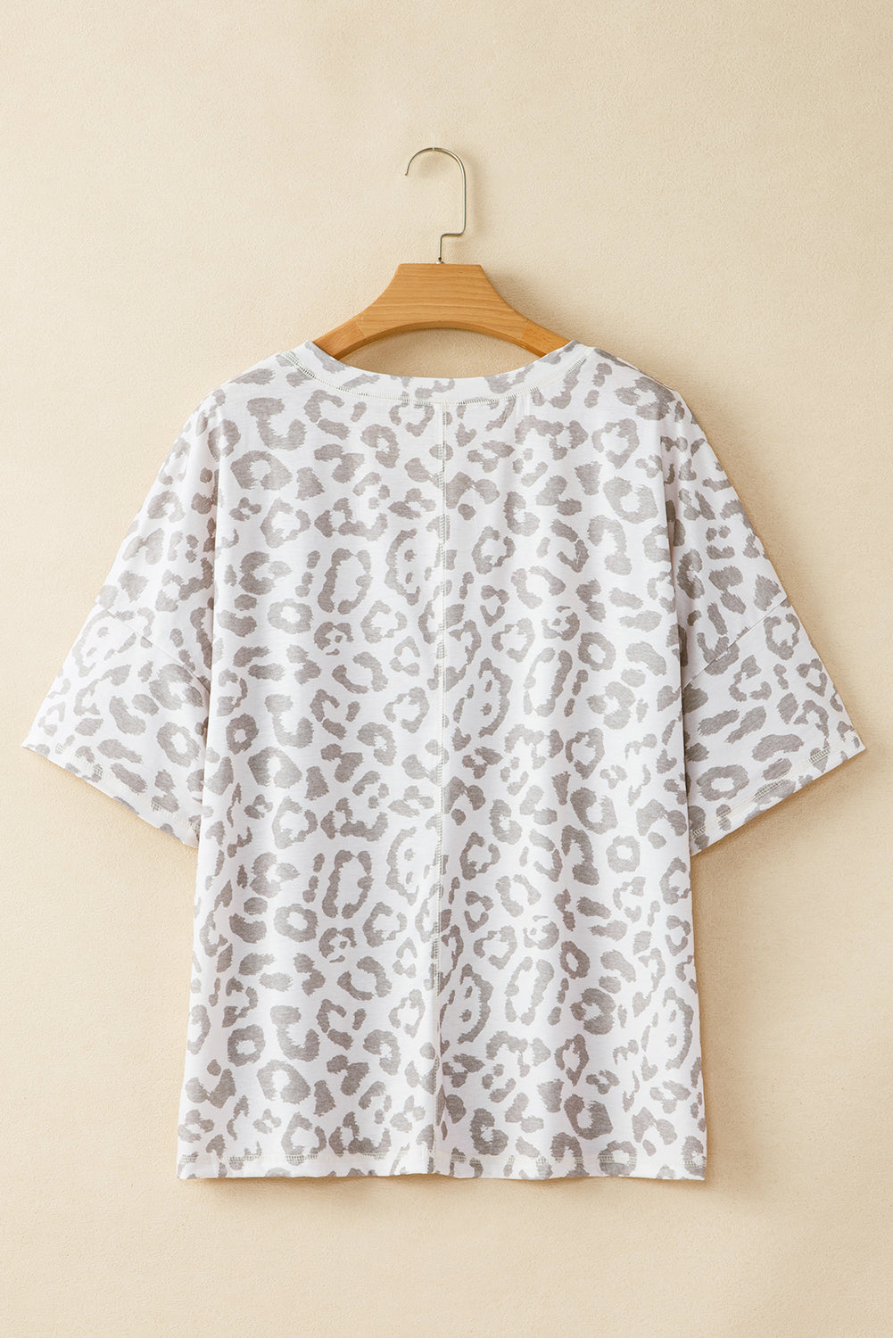 Leopard V-Neck T-Shirt Plus Size