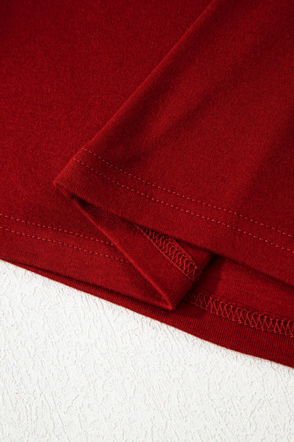 Solid Extended Cuff Long Sleeve Top