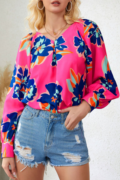 Floral Puff Sleeve Blouse