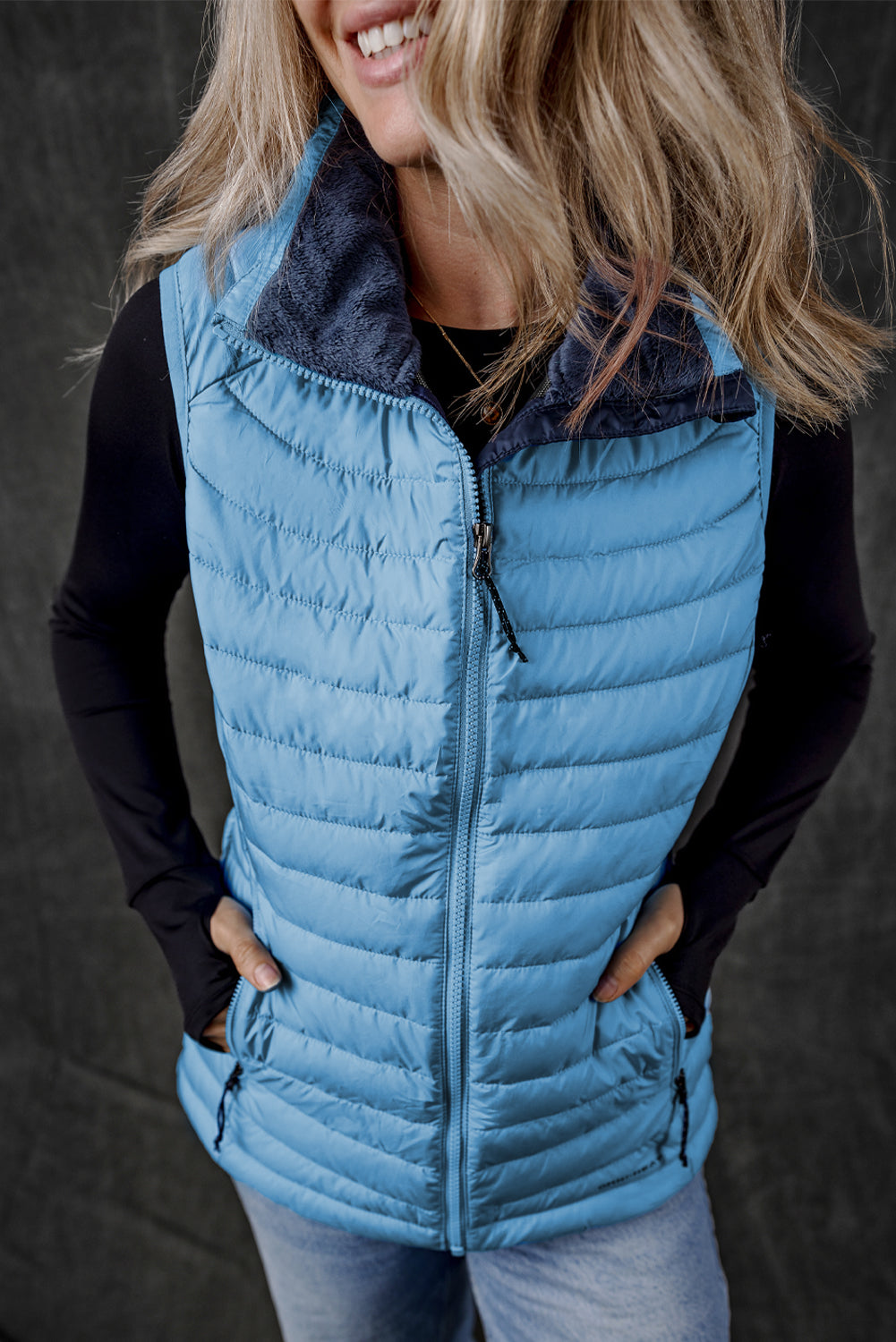 Quilted Zipped Puffer Vest