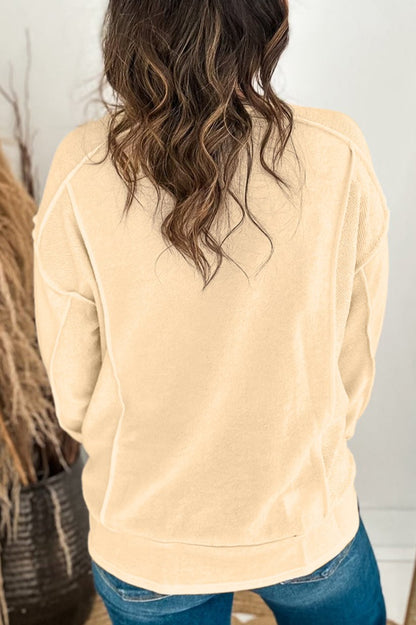 Reverse Seam Round Neck Sweatshirt