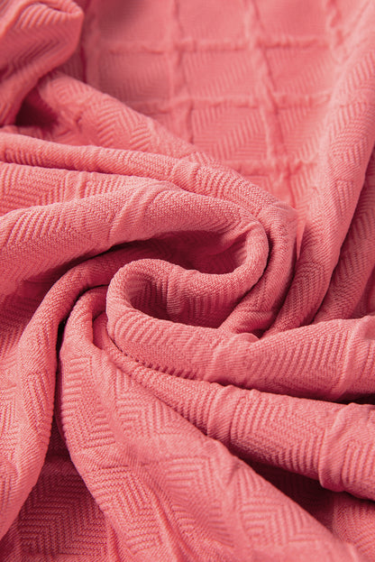 Checker Textured Tee and Drawstring Shorts