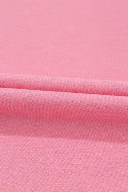 Colorblock 3/4 Sleeve Raw Seam High-Low Top