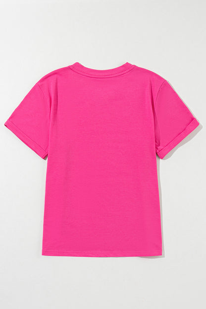 Solid Short Sleeve Crew Neck Tee