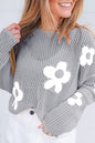 Floral Hollowed Knit Sweater