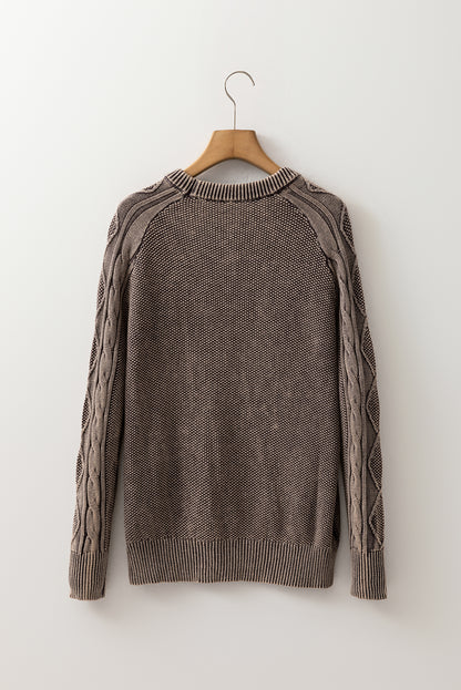 Cable Knit Long Sleeve Sweater