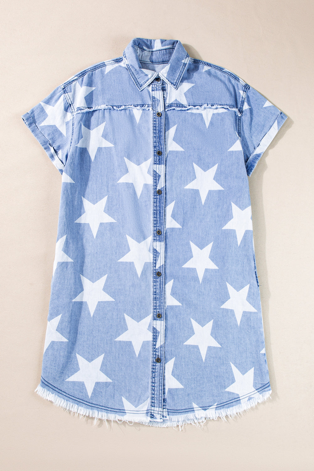 Star Denim Raw Edge Dress