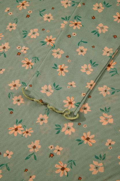 Floral Mesh Long Sleeve Top