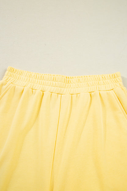 Colorblock Patchwork Pullover and Shorts Set