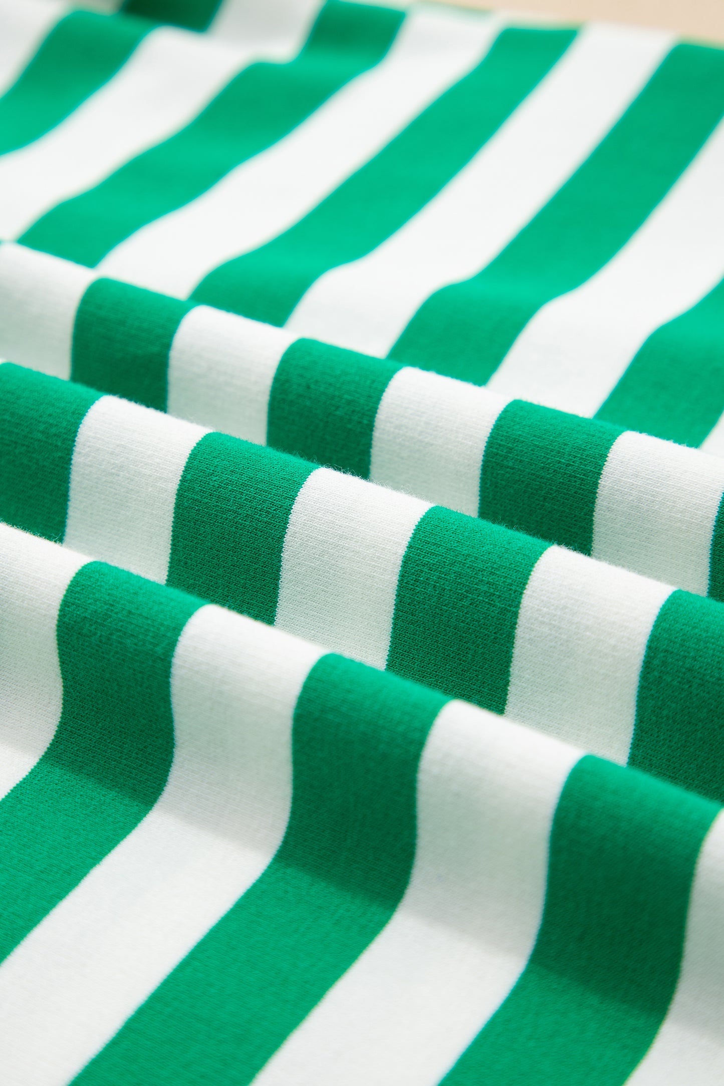 Stripe Collared V-Neck Ruffle Short Sleeve Blouse