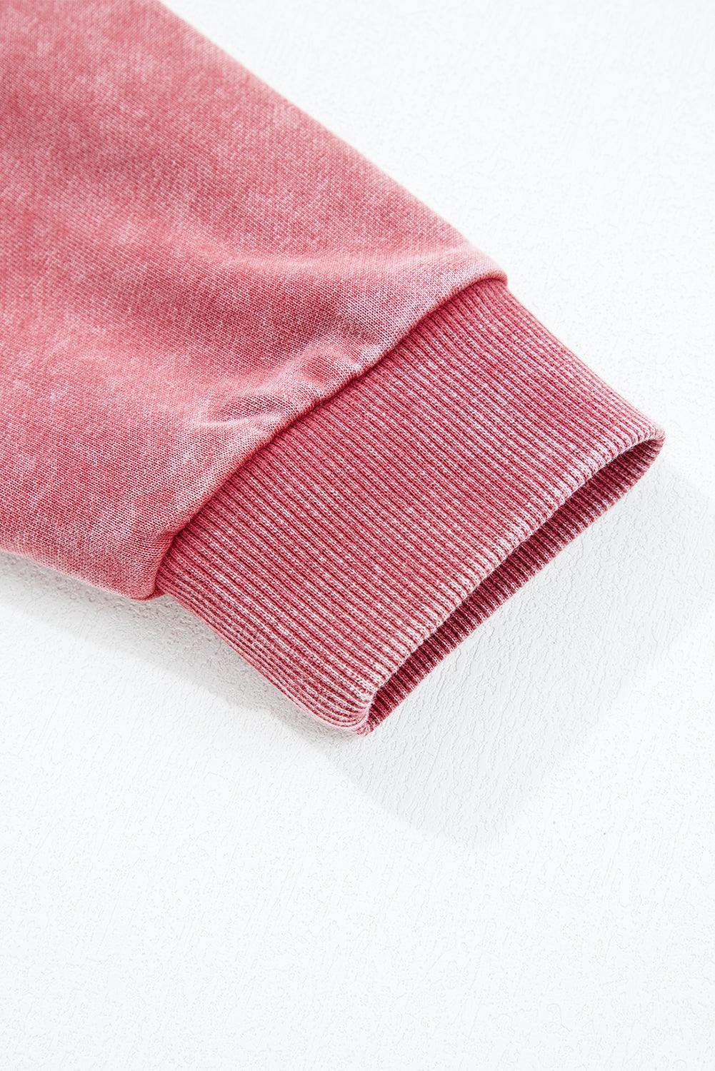 Solid Mineral Wash Raglan Sleeve Raw Hem Sweatshirt