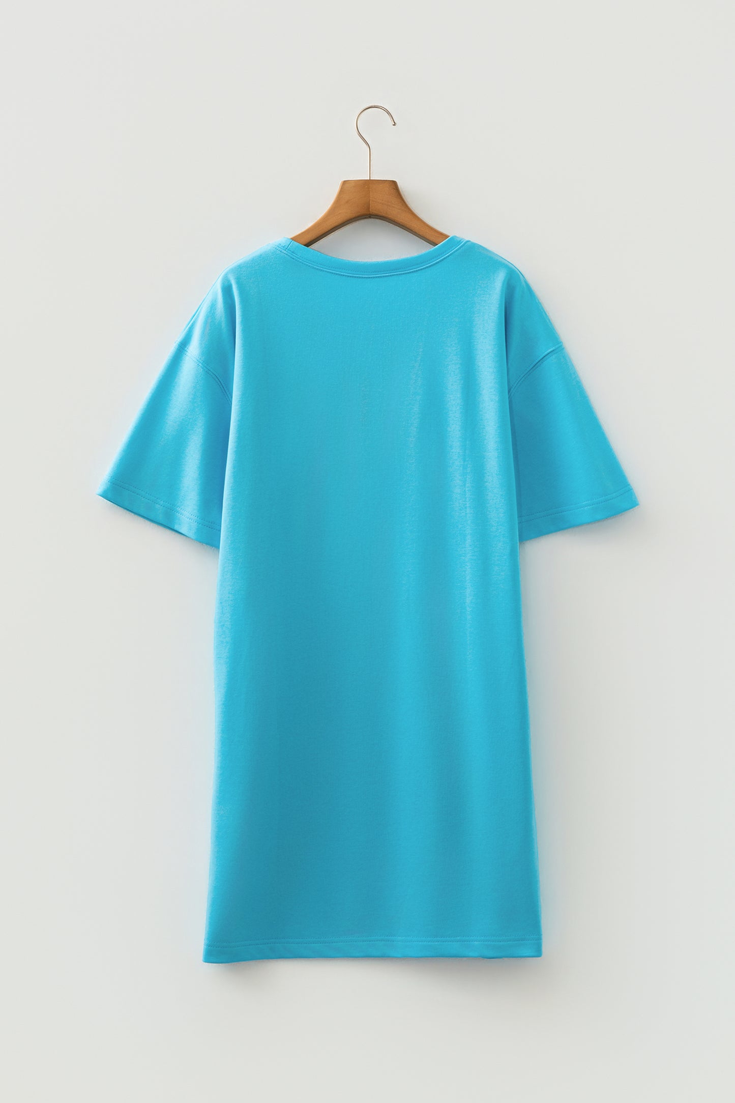 Solid Drop Shoulder T-Shirt Mini Dress