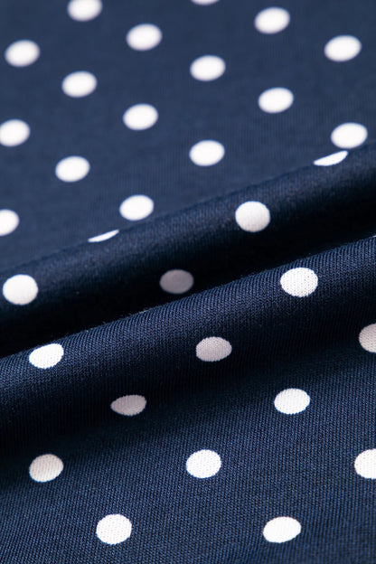 Polka Dot Long Sleeve Top & Wide Leg Pant Set