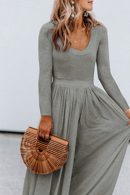 Gathered Waist Wide Leg Jumpsuit