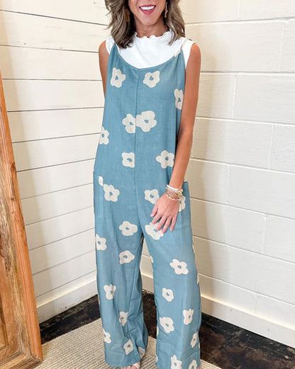 Floral Wide Leg Jumpsuit