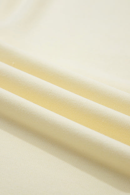 Plus Size Colorblock Raw Seam Patchwork V-Neck Pullover