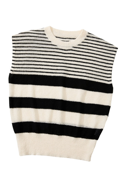 Stripe Crewneck Sweater Top