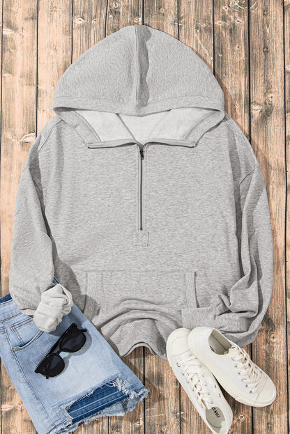 Solid Kangaroo Pocket Oversized Hoodie