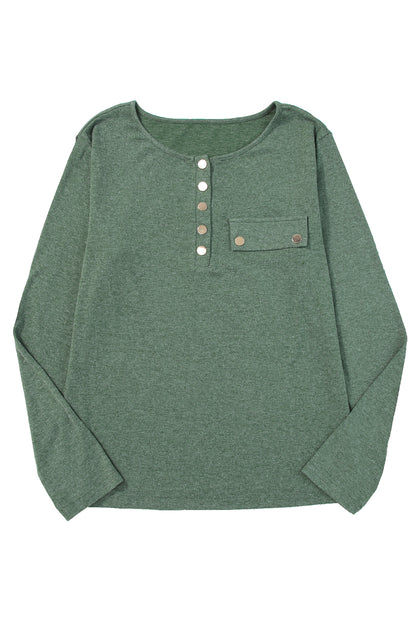 Snap Button Henley Top