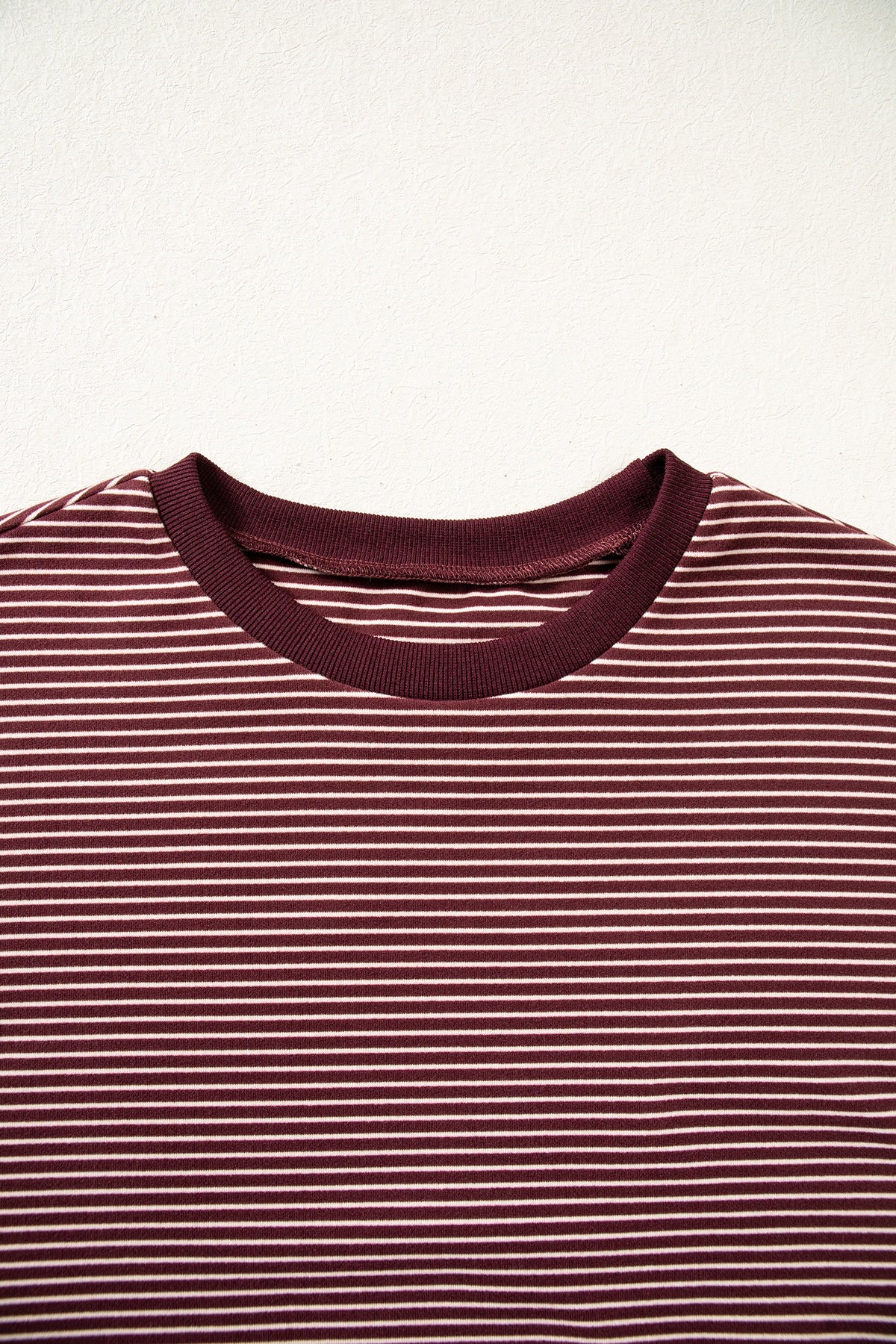 Stripe Contrast Trim Long Sleeve Top & Pant Set