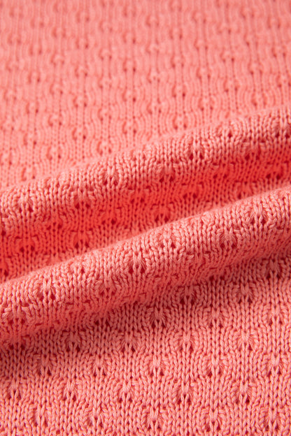 Ribbed Knit Drop Shoulder Long Sleeve Sweater