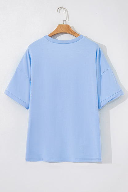 Solid Short Sleeve Hi Low Hem T-Shirt