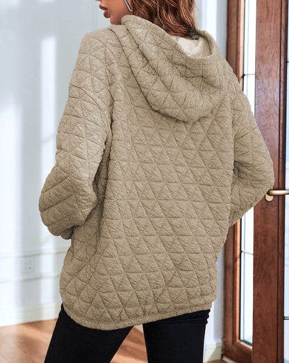 Quilted Kangaroo Pocket Hoodie