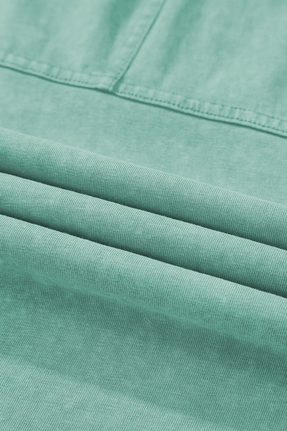 Mineral Wash Reverse Seam Drawstring Elastic Waist Pants